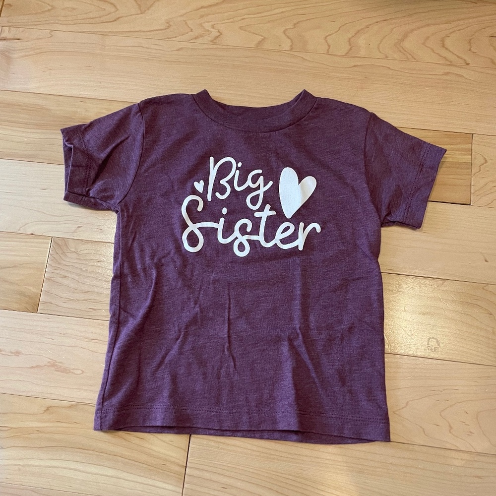 Big Sister Maroon 2T T-shirt